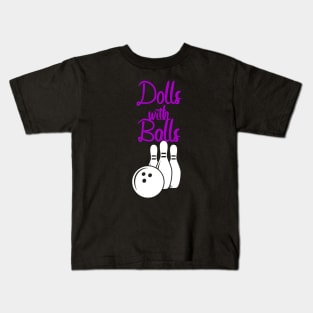 Bowling dolls with balls Kids T-Shirt